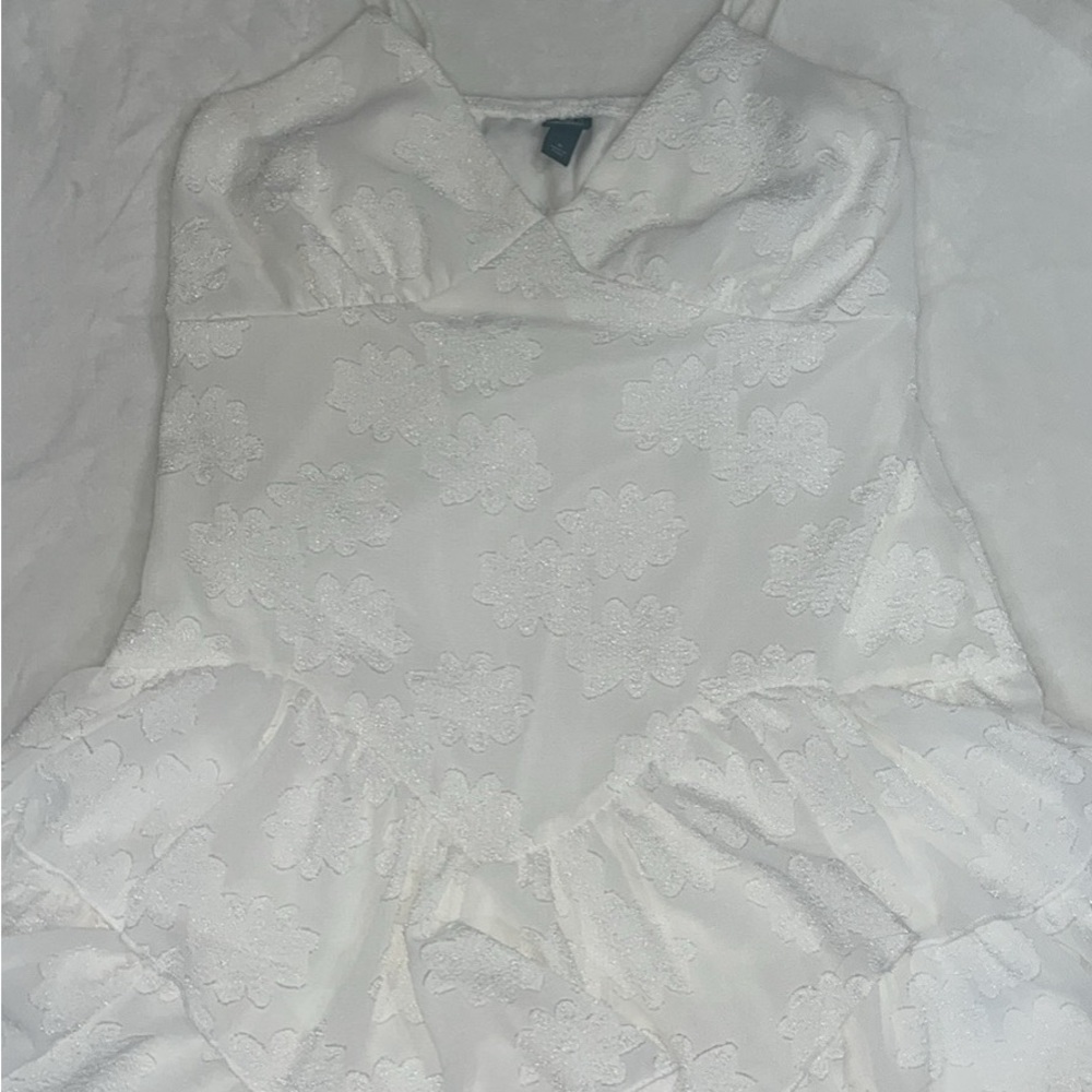 Wild Fable White Ruched Babydoll Wedding Dress